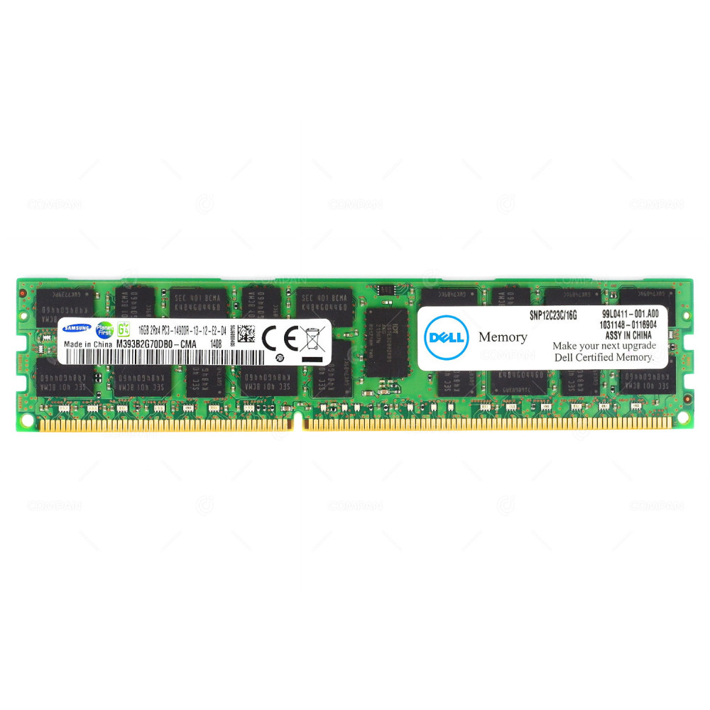 SNP12C23C-16G DELL DDR3 16GB 2RX4 PC3-14900 1866MHZ RDIMM
